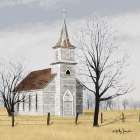 Little Church House on the Prairie II Art Print