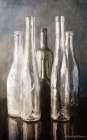 Grey Bottle Collection Kitchen Print