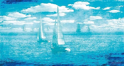 Sailboat Vista Art Print by Bluebird Barn