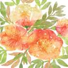 Peachy Floral IIO Art Print