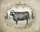 Christmas Cow Art Print