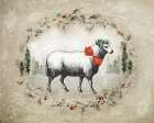 Christmas Sheep Art Print