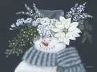 Floral Snowman I Art Print