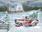 A Christmas Truck Art Print