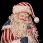 Patriotic Santa Art Print by Ashley Bradley