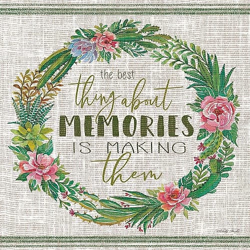 Making Memories Succulent Wreath Art Print