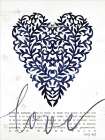 Love Never Fails in Navy Art Print