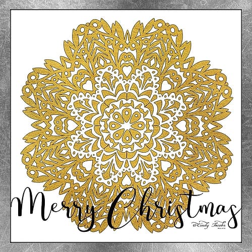 Merry Christmas Mandala Art Print