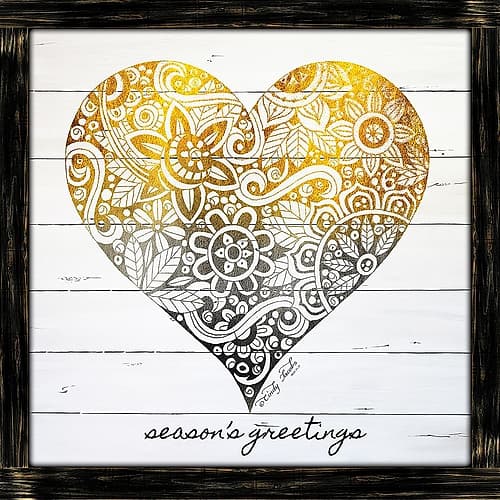 Zen Seasons Greeting Heart Art Print