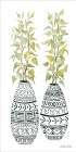 Mud Cloth Vase II Botanical Print