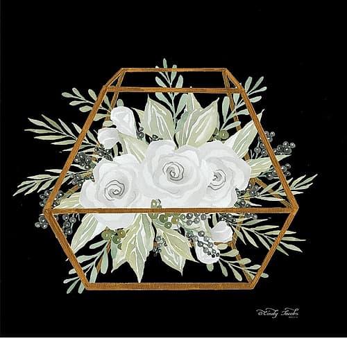 Gold Geometric Polygon Art Print