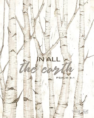 In All the Earth Inspirational Print