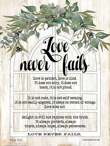 Berry Swag Love Never Fails Art Print