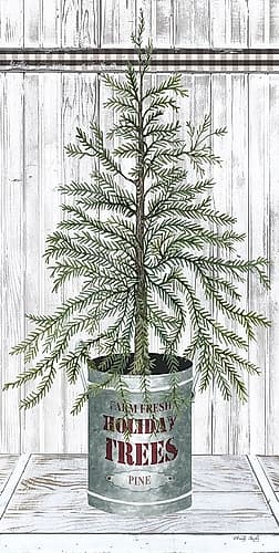 Galvanized Pot Pine Art Print
