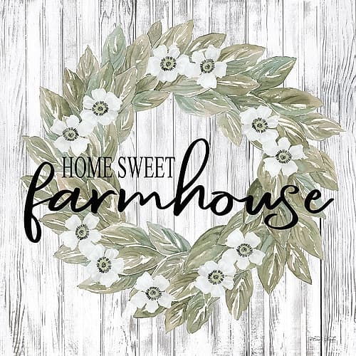 Home Sweet Farmhouse Wreath Art Print