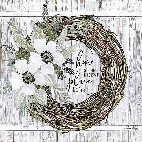 Home is the Nicest Place to Be Wreath Art Print