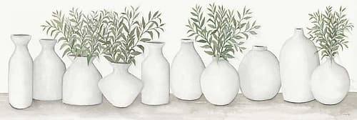 White Vases Still Life Art Print