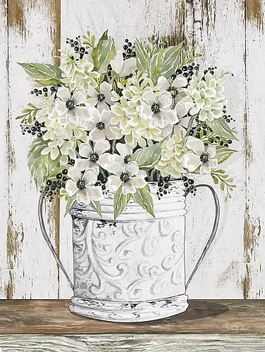 White Floral Dreams Art Print