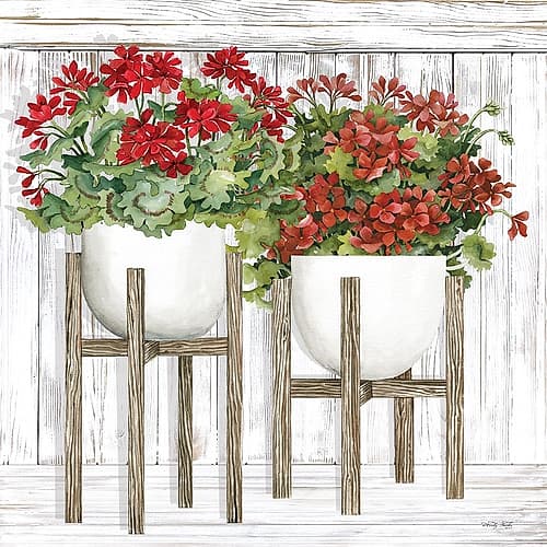 Red Geraniums Art Print