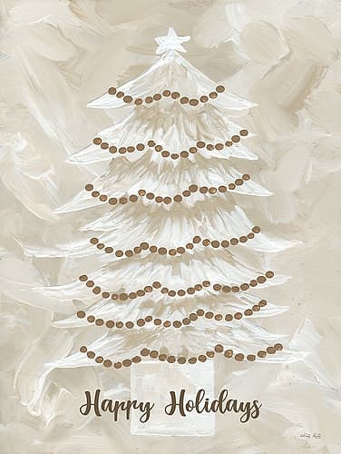 Winter Whisper Happy Holidays Tree Art Print