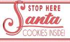 Santa Stop Here Kitchen Print