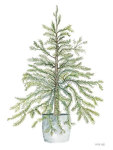Pine Tree in Pot Nature Print