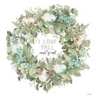 I Love Fall Wreath Art Print