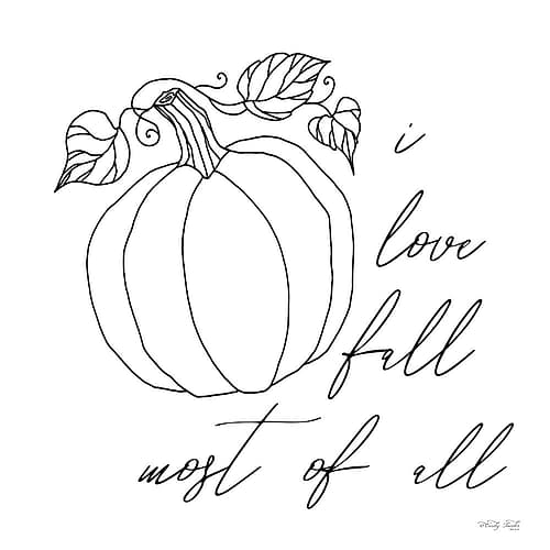 I Love Fall Most of All Inspirational Print