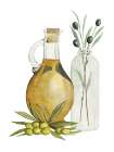 Olive Oil Jar I Art Print