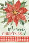 Poinsettia Merry Christmas Art Print