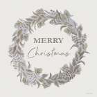 Merry Christmas Wreath Art Print
