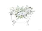 Floral Bathtub Art Print