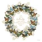Love Is Butterfly Wreath Art Print