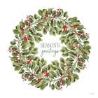 Seasons Greetings Wreath Art Print