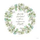 The Lord Stood with Me Wreath Art Deco Print