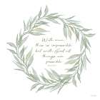 With God All Things Are Possible Wreath Art Print