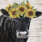 Sunflower Cow Art Print