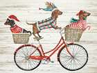 Dachshund Bike Ride Art Print