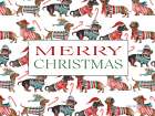 Merry Christmas Dachshunds Art Print