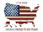 America - Cheers to 250 Years Art Print