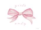 Bow Collection - Girls Only Art Print