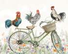 Pedaling Poultry Art Print