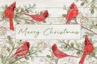 Merry Christmas Cardinals Art Print