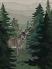Elk in the Pines Art Print