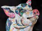 Collage Pig Art Print