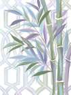 Pastel Bamboo and Trellis Coastal Print