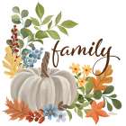 Family Fall Pumpkin Art Print