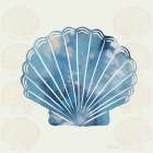 Blue And White Seashell Art Print