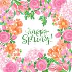 Happy Spring Flowers Art Print
