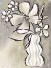 Cafe Au Lait Floral II Art Print